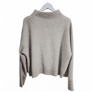 TAHARI 100% CASHMERE Mockneck Raglan Sleeve Beige Size XL